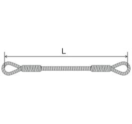 Строп канатный петлевой СКП1, г/п 1,6т, длина 3000мм, д. 14мм